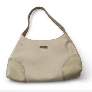 DKNY Beige and Cream Shoulder Bag